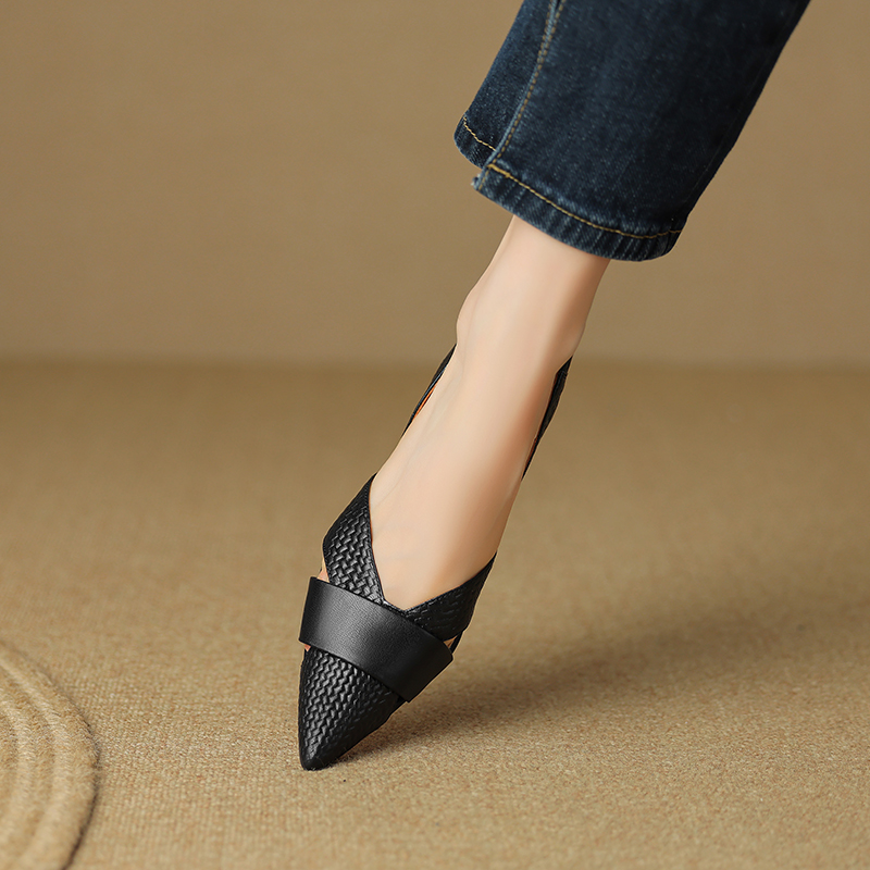 office sandals color black size 8 for women