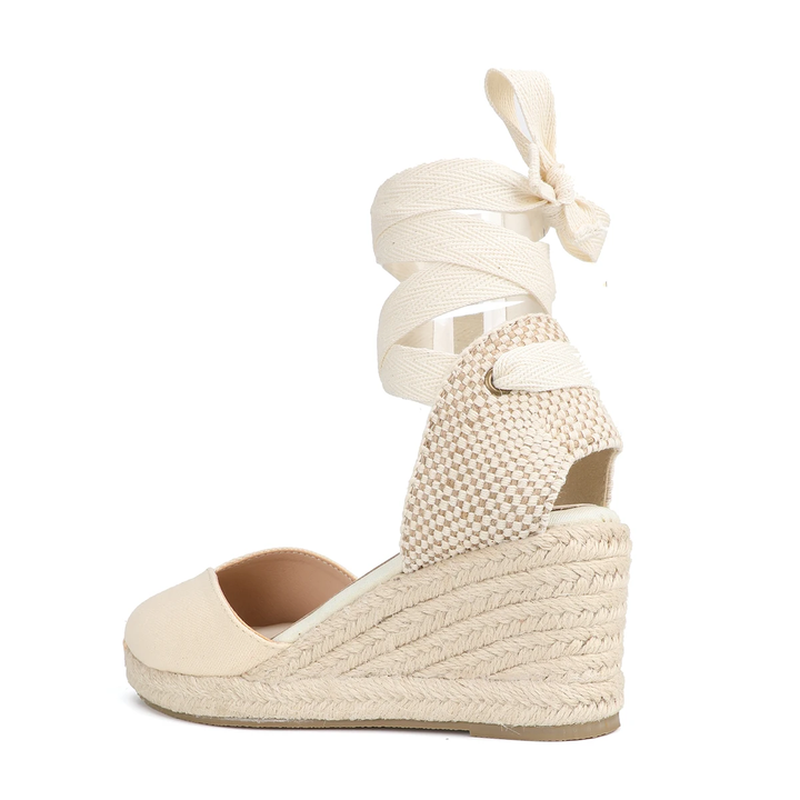 canvas wedges color khaki size 9 for women