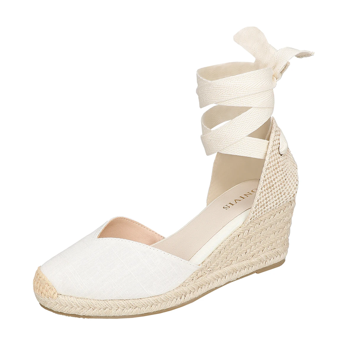espadrilles sandals color white size 6 for women
