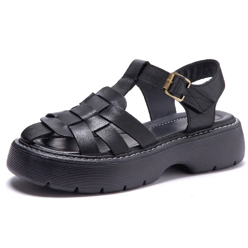 sandals color black size 5 for women