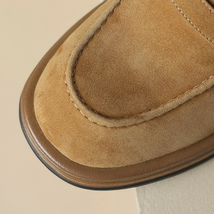 round toe loafers color brown size 6 for women