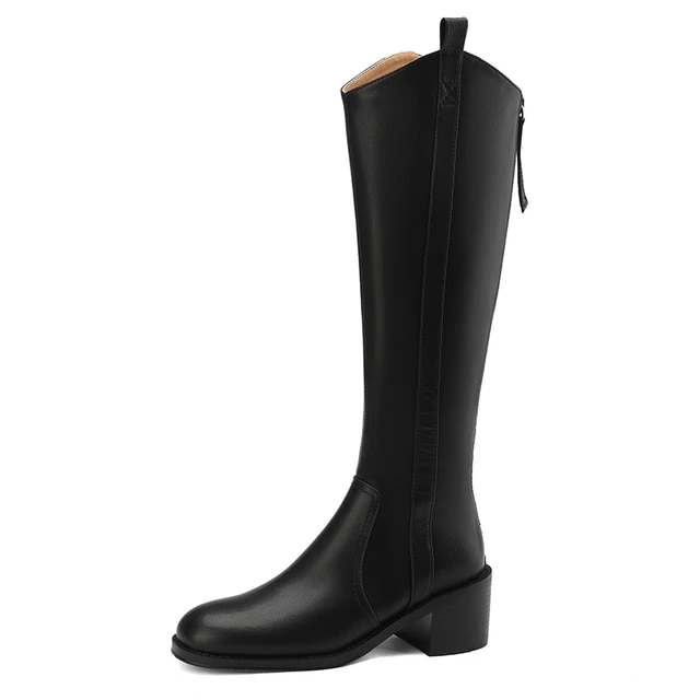 long boots color black size 5 for women