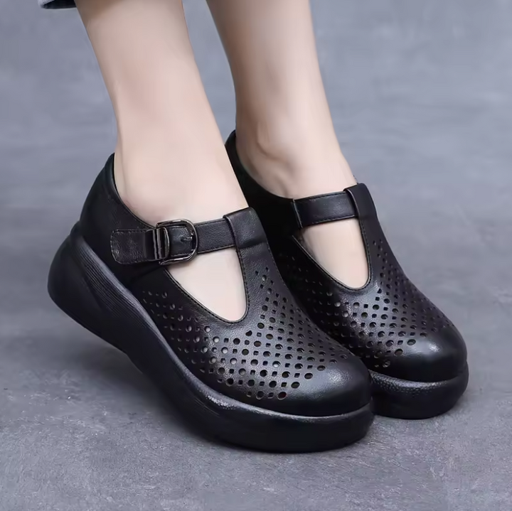 USS Shoes Melissa Women's Hollow Out Leather Platform Sandals