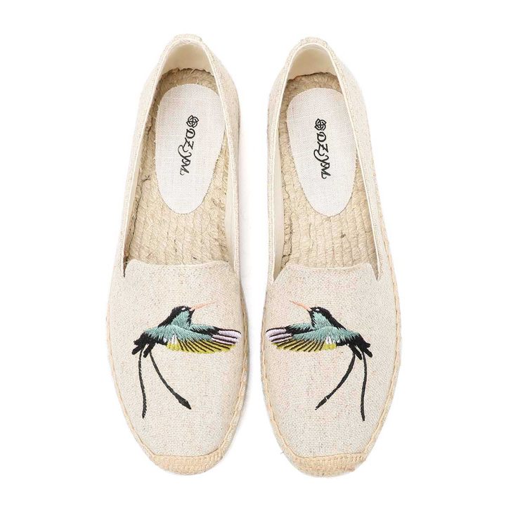 hemp espadrilles color khaki size 8 for women