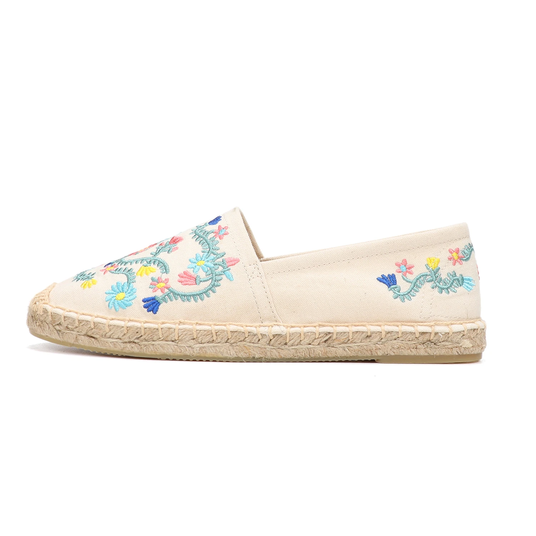canvas espadrilles color beige size 6 for women