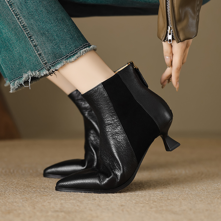 office ankle boots color black size 5.5 for women