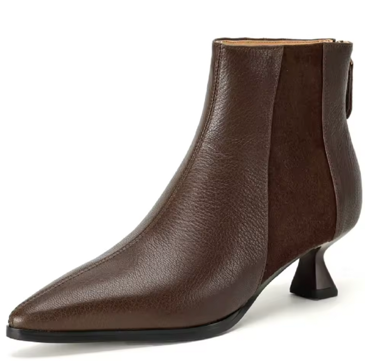 pointed toe ankle boots color brown size 5.5 for women