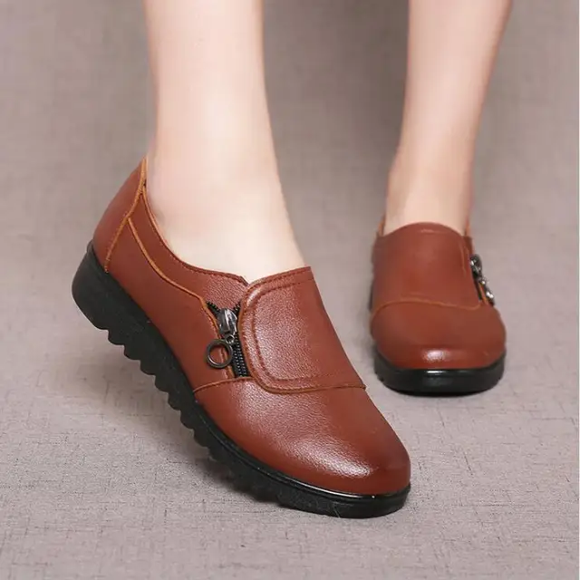  flats loafers color brown size 8 for women