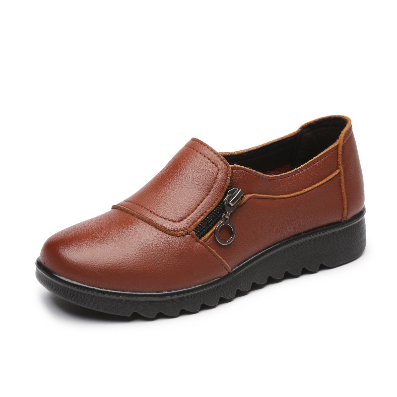 slip on shoes color brown size 5.5 for women