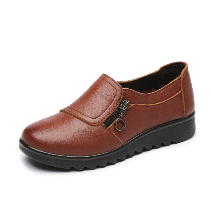 slip on shoes color brown size 5.5 for women
