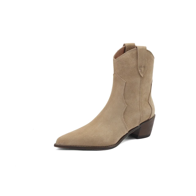 pointed toe boots color brown size7 for women