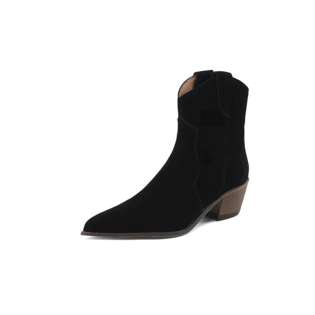 western boots color black size 6 for women
