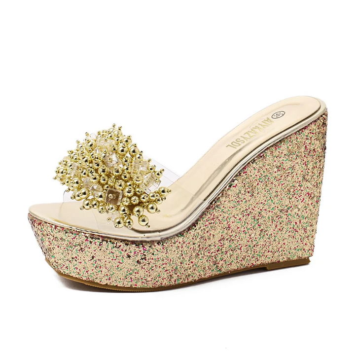 sandals color gold size 5.5 for women