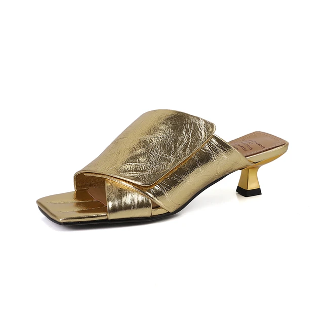 open sandals color gold size 4.5 for women