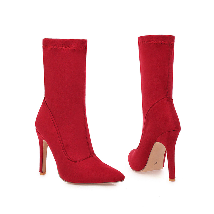 dress boots color red size 9 for women