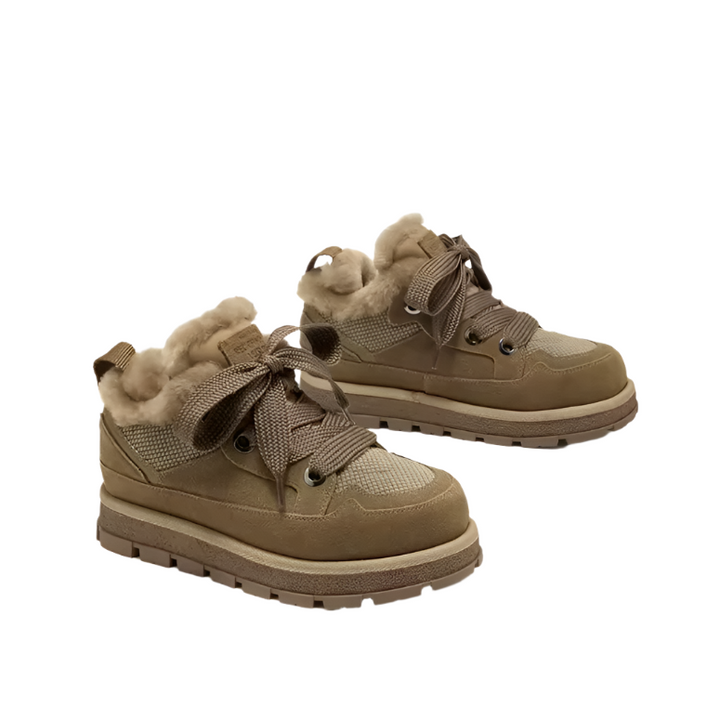 snow booties color brown size 6 for women