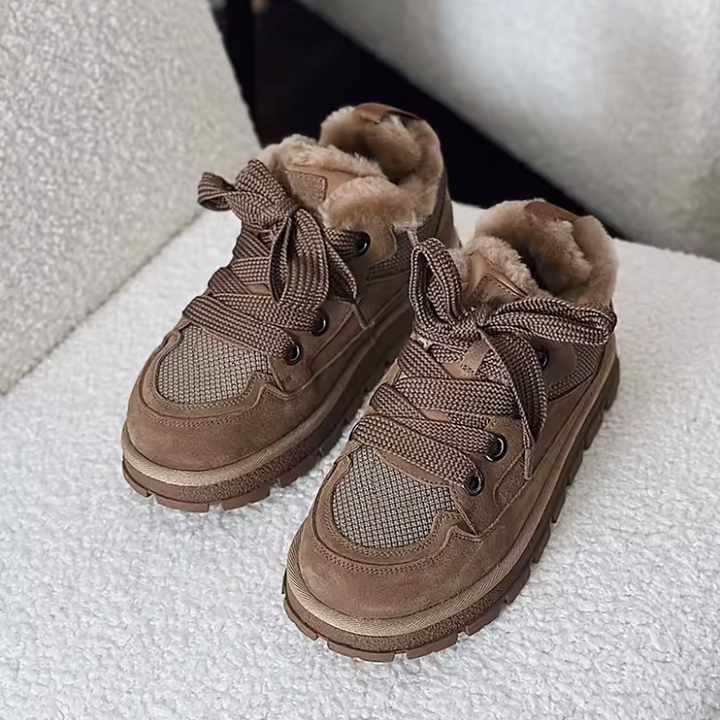 lace up booties color brown size 7 for women