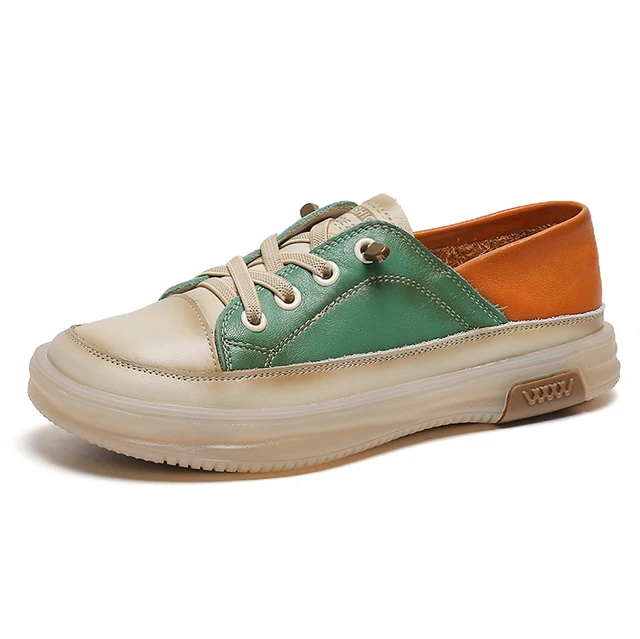 casual sneaker color green size 5 for women