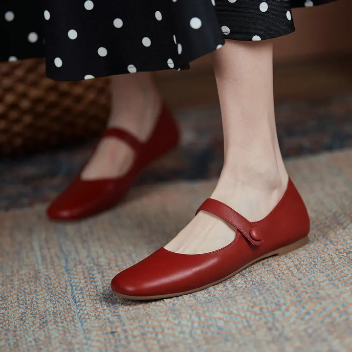 loafer shoes color red size 5 for women