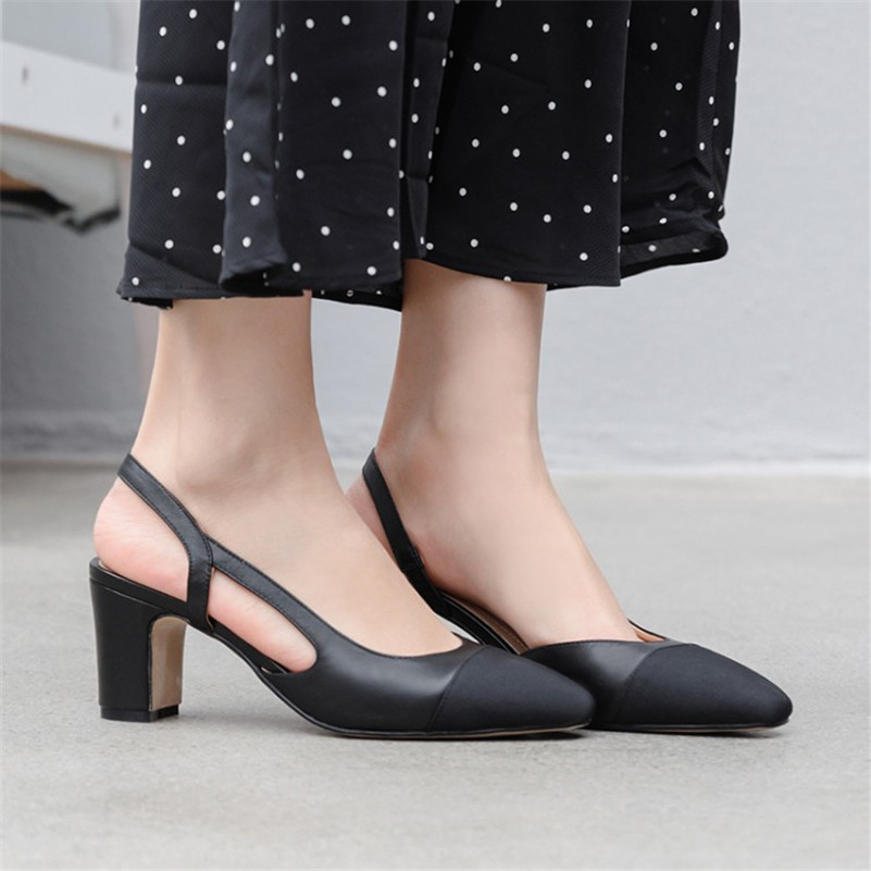 office sandals color black size 8 for women