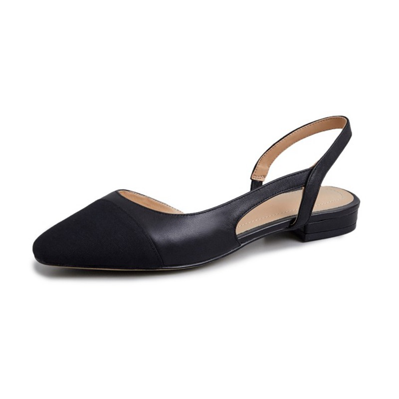 leather sandals color black size 5 for women