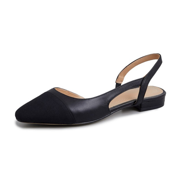 leather sandals color black size 5 for women