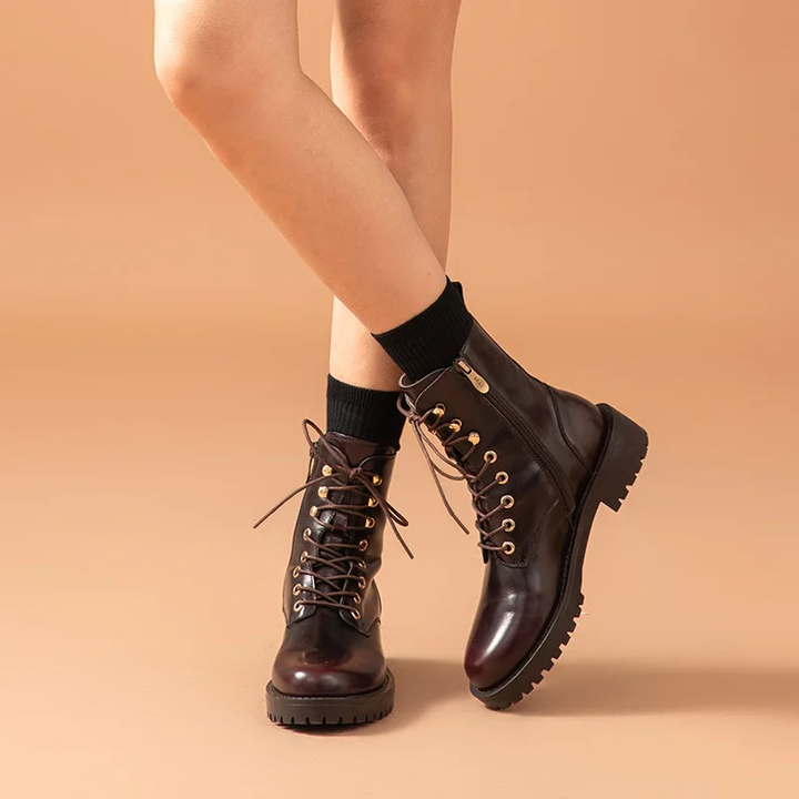 platform boots color brown size 7.5 for women
