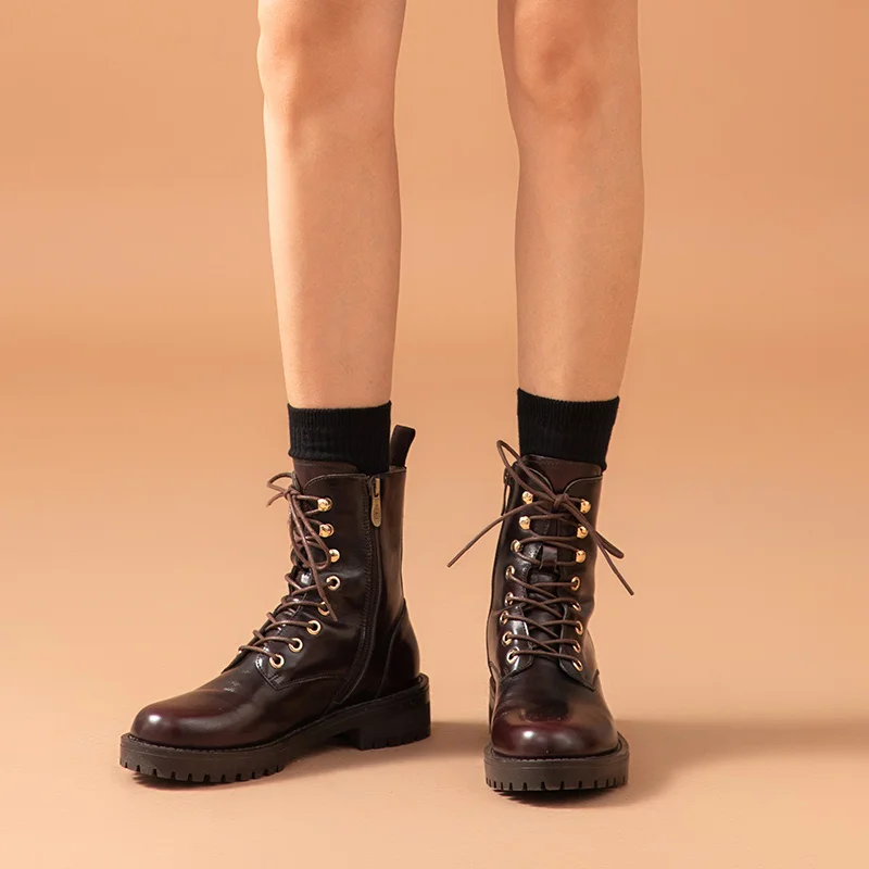 autumn boots color brown size 7.5 for women