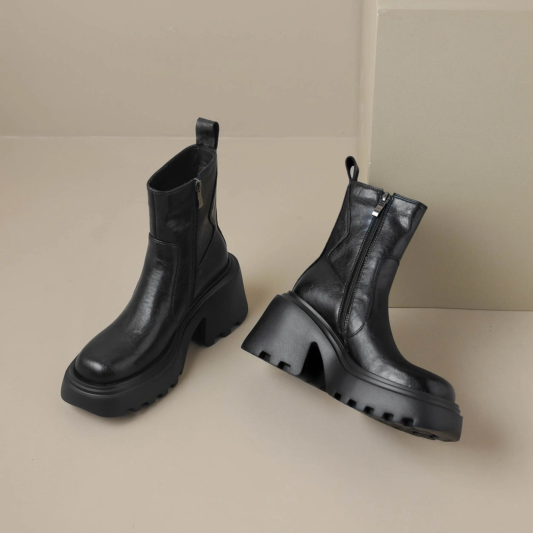 square toe boots color brown size 7 for women