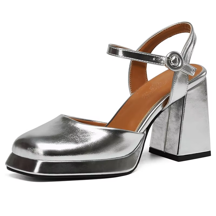 square toe sandals color gold size 5.5 for women