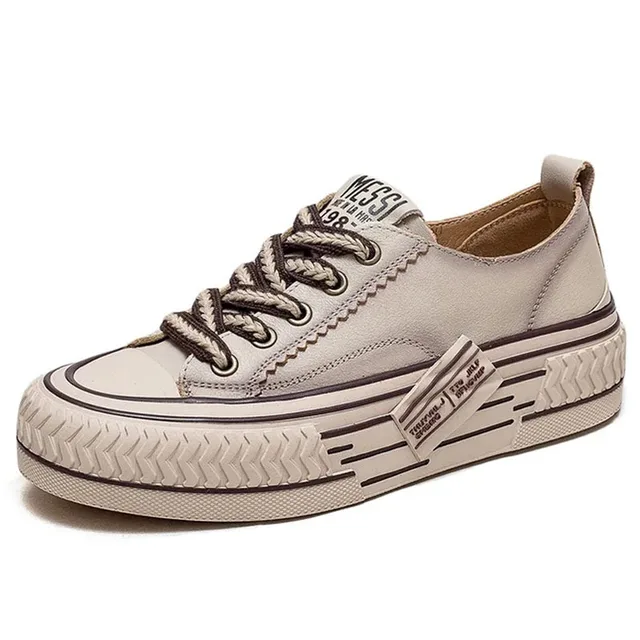 lace up sneaker color beige size 6 for women