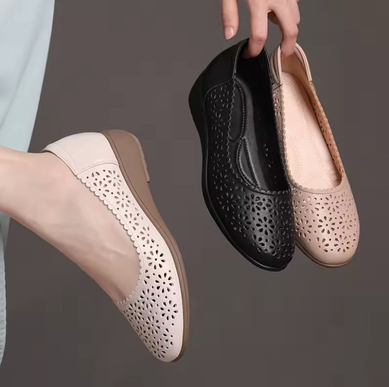 slip on loafers color beige size 6 for women