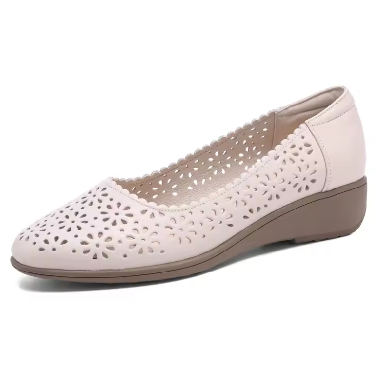 breathable loafers color beige size 5.5 for women