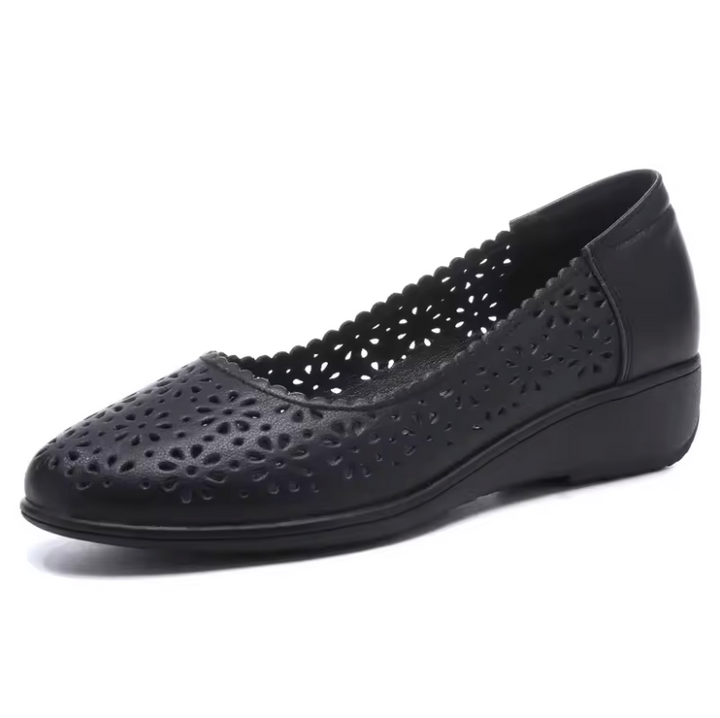 leather loafers color black size 5.5 for women