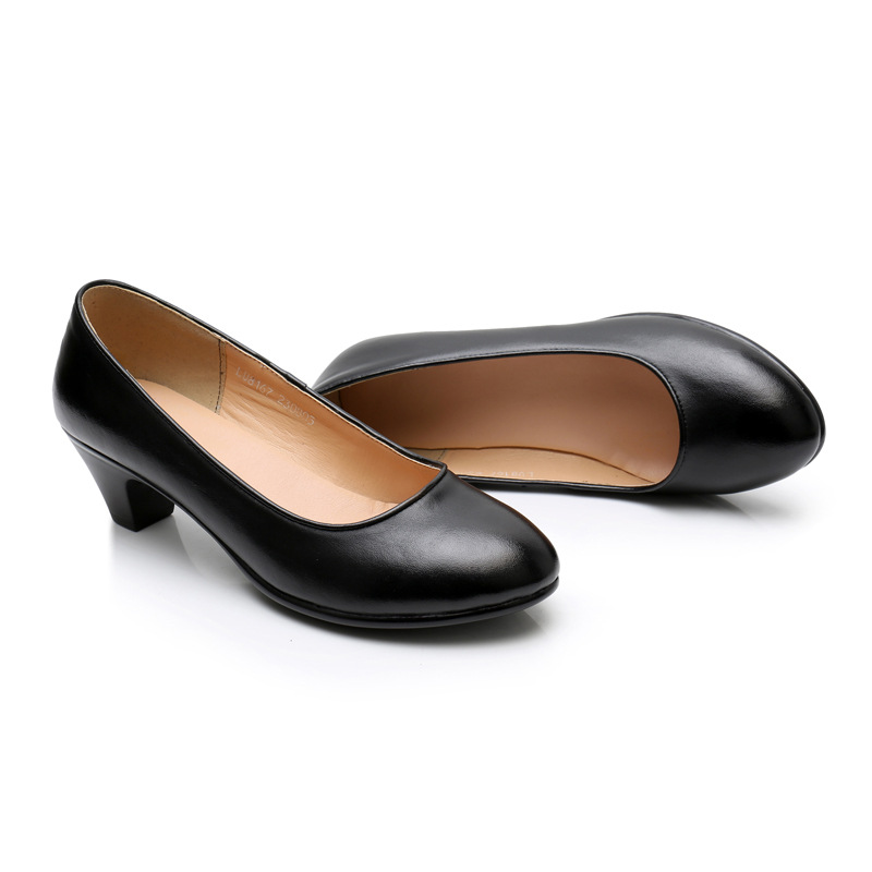 slip on pumps shoes color black size 6 for women