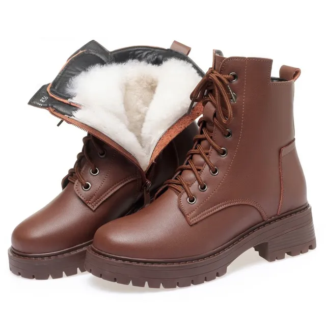 lace up boots color brown size 7.5 for women