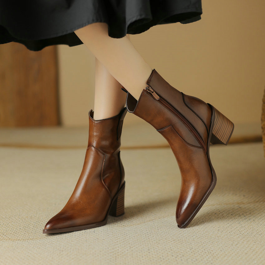 dress boots color brown size 8.5 for women