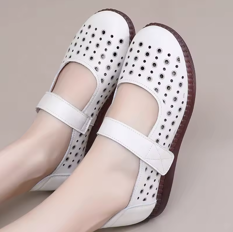 flats sandals color beige size 8.5 for women
