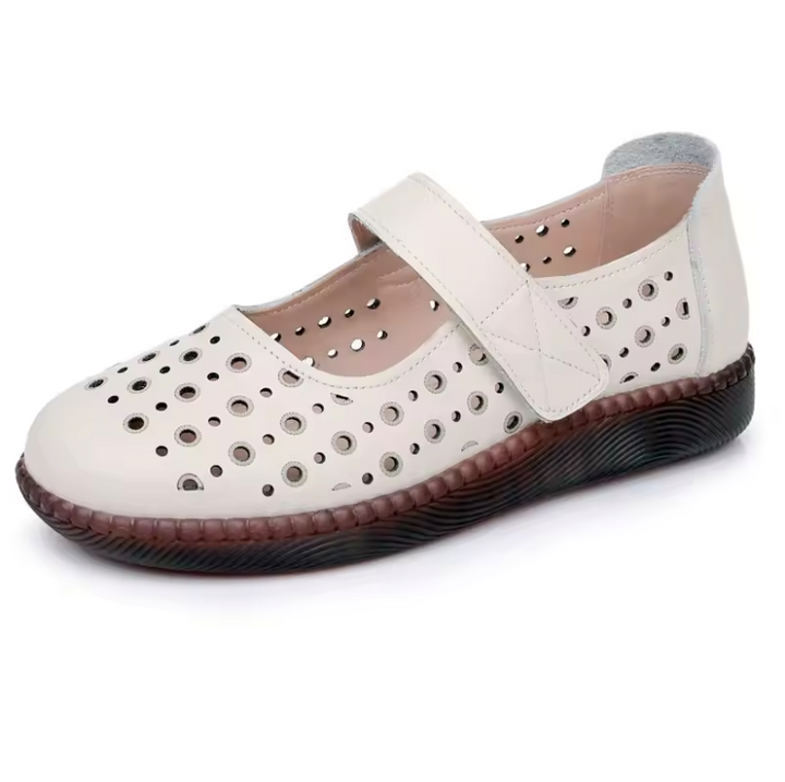round toe sandals color beige size 6 for women