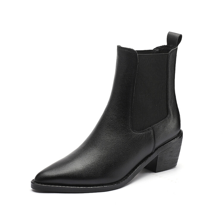 pointed toe boots color black size 7 for women
