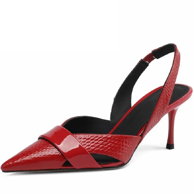 dress sandals color red size 5 for women