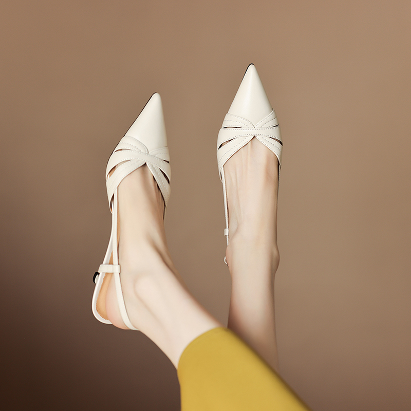 USS Shoes Olivia Women's Leather Pointed Toe Dress Sandals