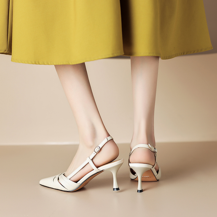 USS Shoes Olivia Women's Leather Pointed Toe Dress Sandals