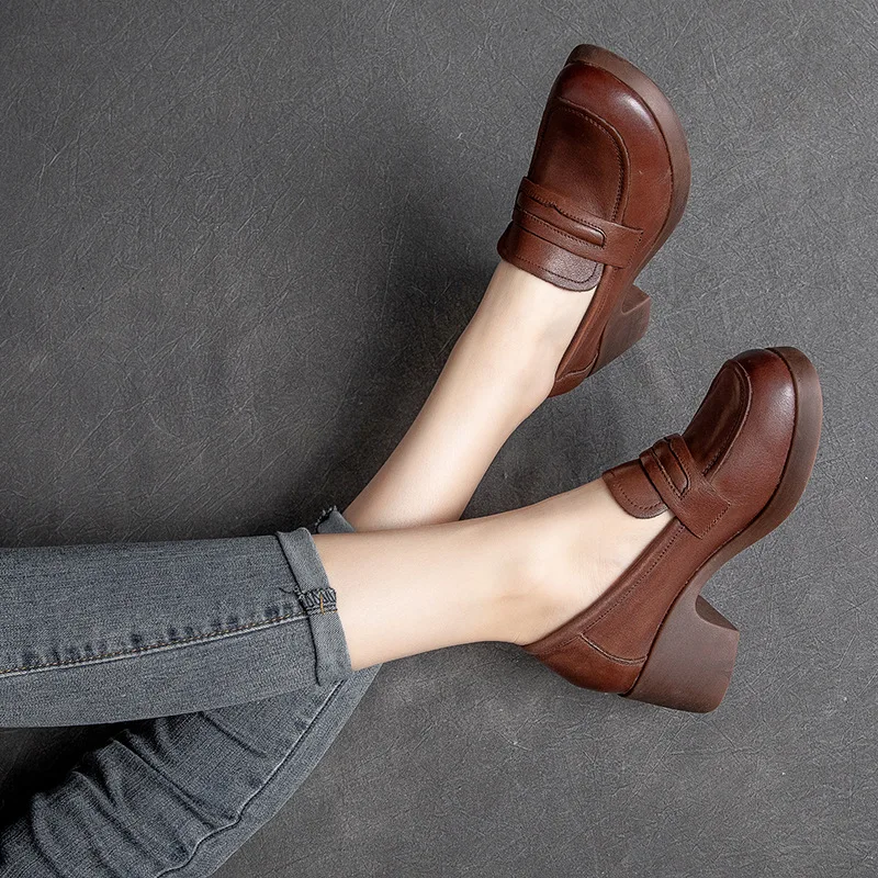 office loafer shoes color brown size 7 for women
