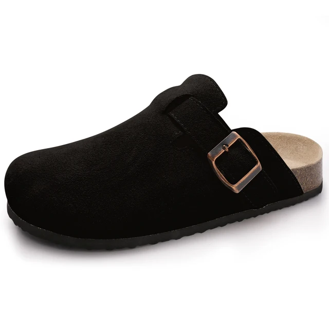 round toe clogs color black size 5.5 for women