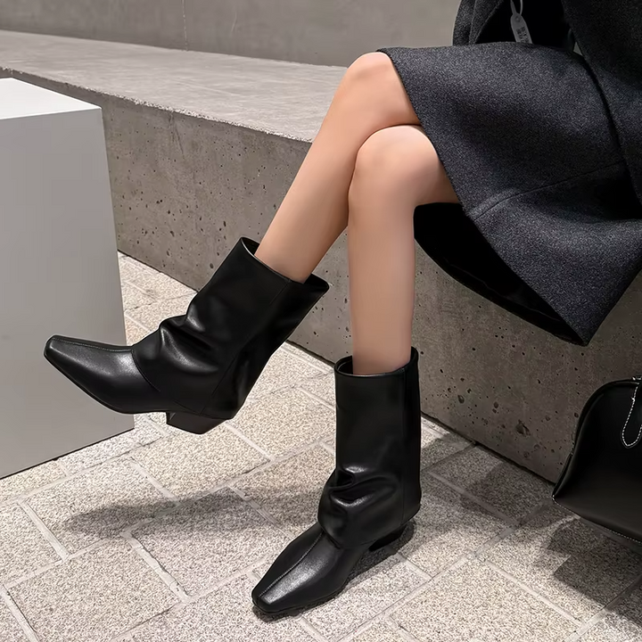 autumn boots color black size 6 for women