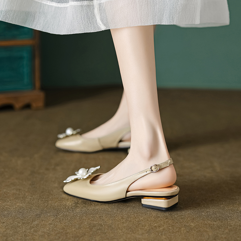 office sandals color beige size 6 for women