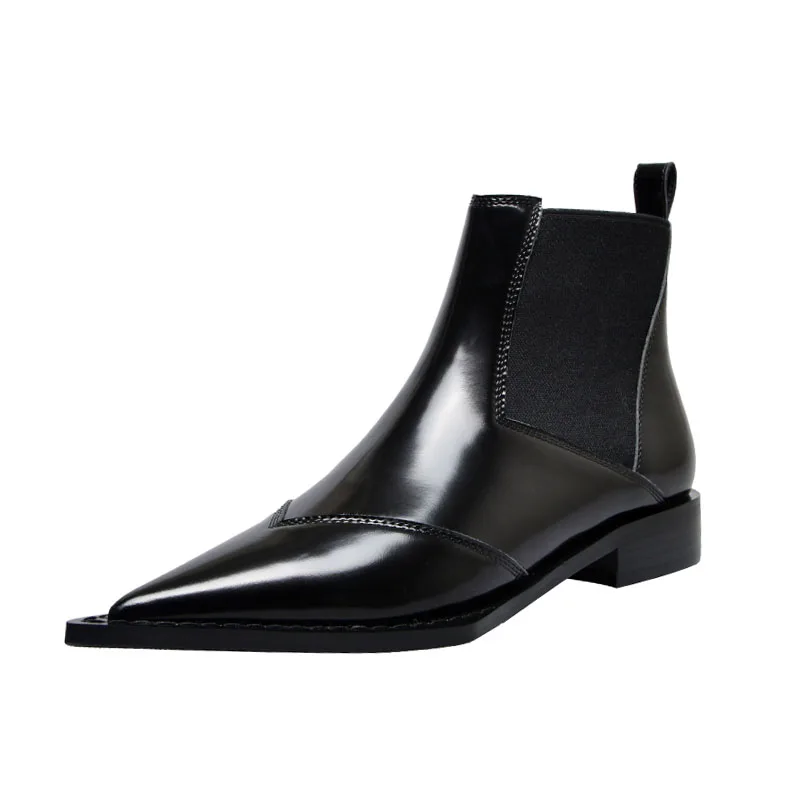 pointed toe boots color black size 5 for women