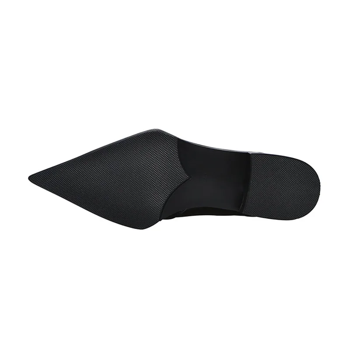 leather boots color black size 5.5 for women