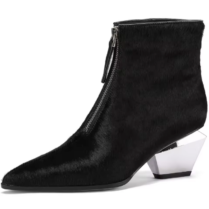 pointed toe boots color black size 5 for women